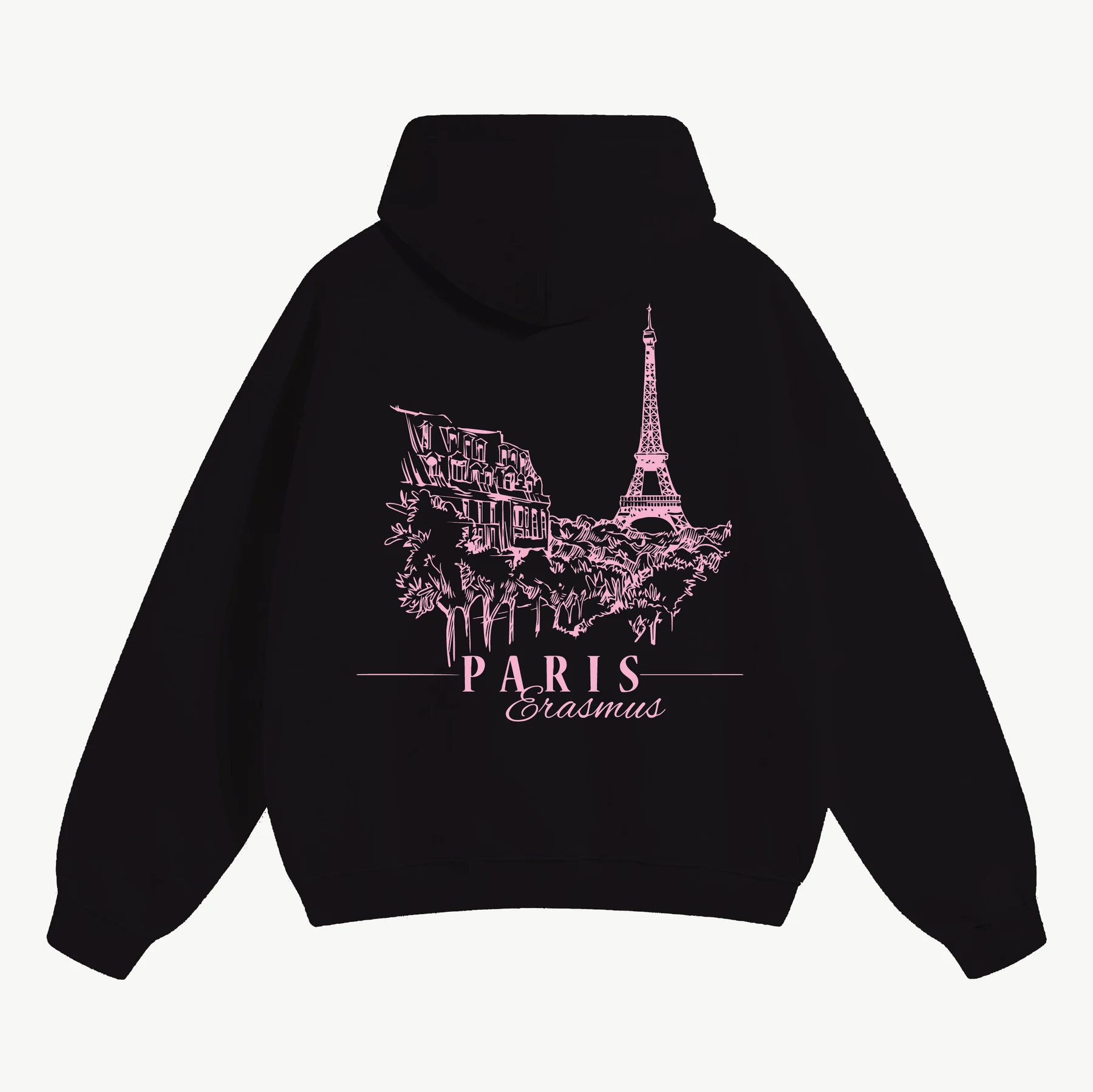 Espalda de sudadera Erasmus personalizada para París