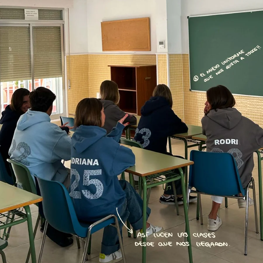 Alumnos con dorsales personalizados