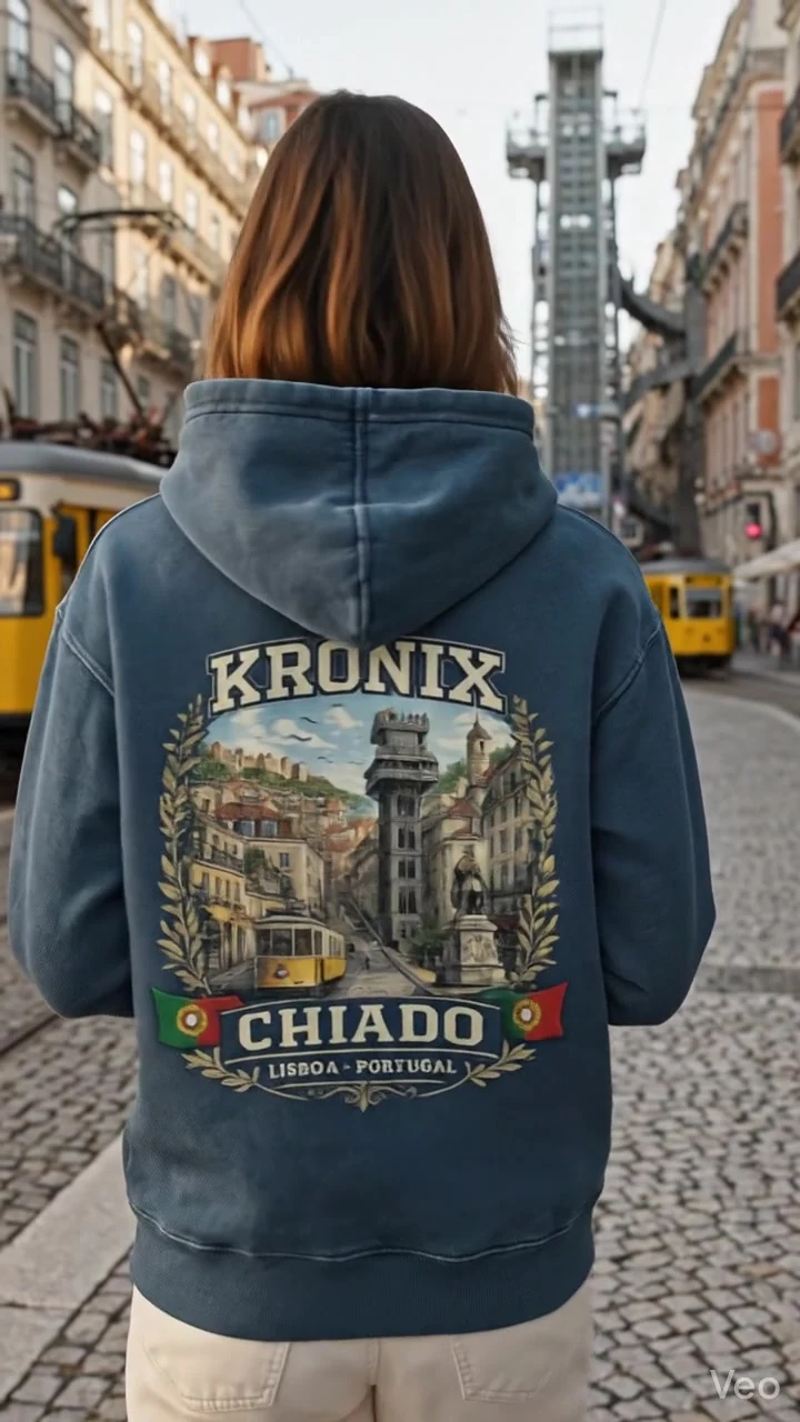 Sudadera personalizada en un viaje de grupo a Lisboa