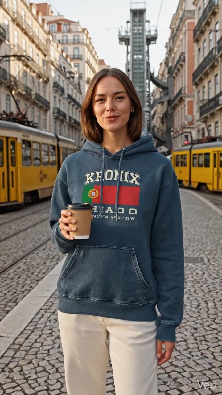 Sudadera personalizada usada fuera del aula en una actividad de grupo