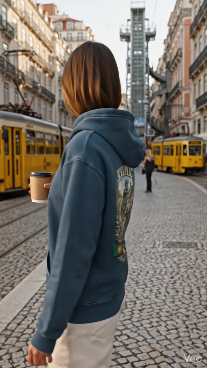 Sudadera personalizada fotografiada durante un viaje de grupo